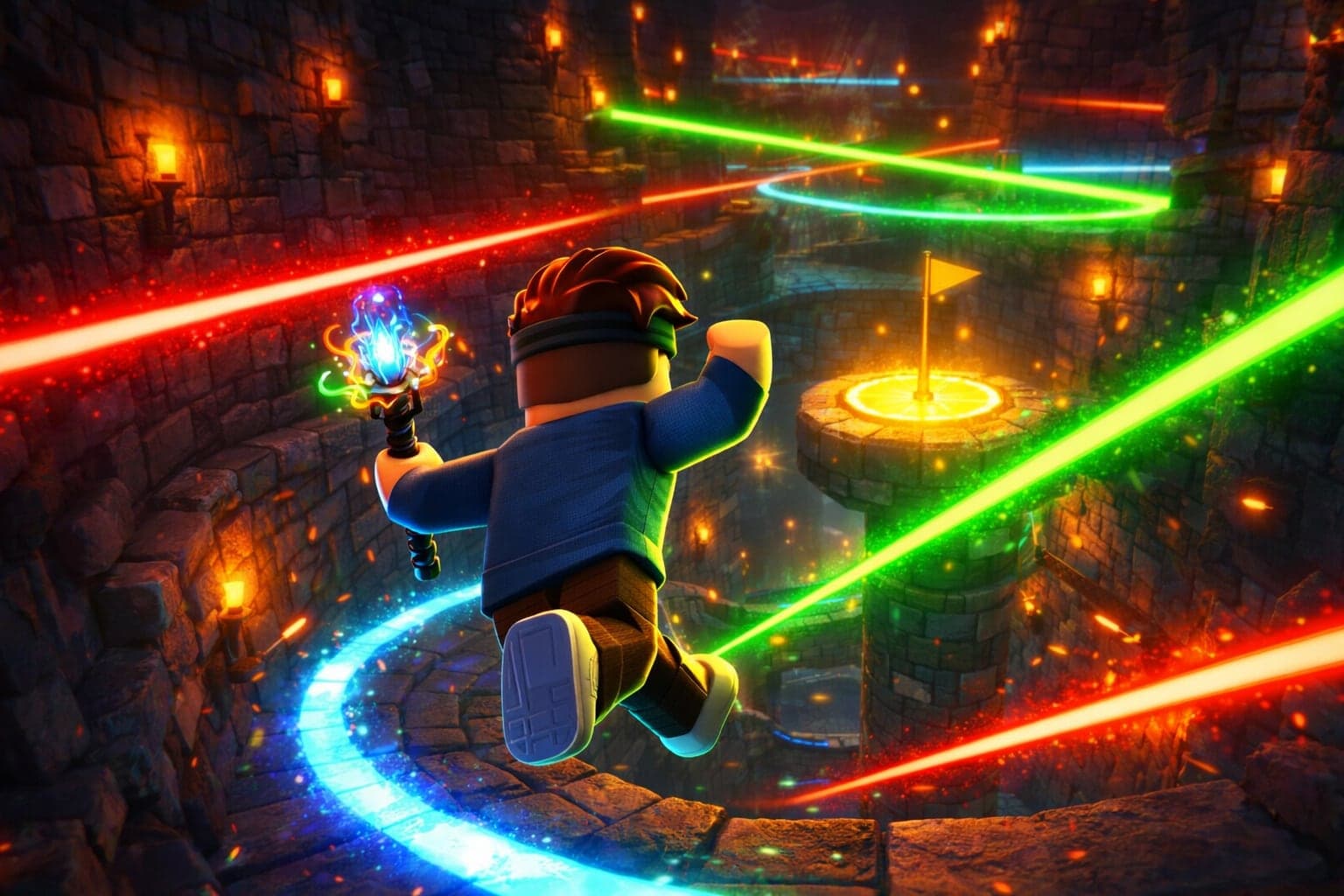 Dungeon Laser Tower Obby key art